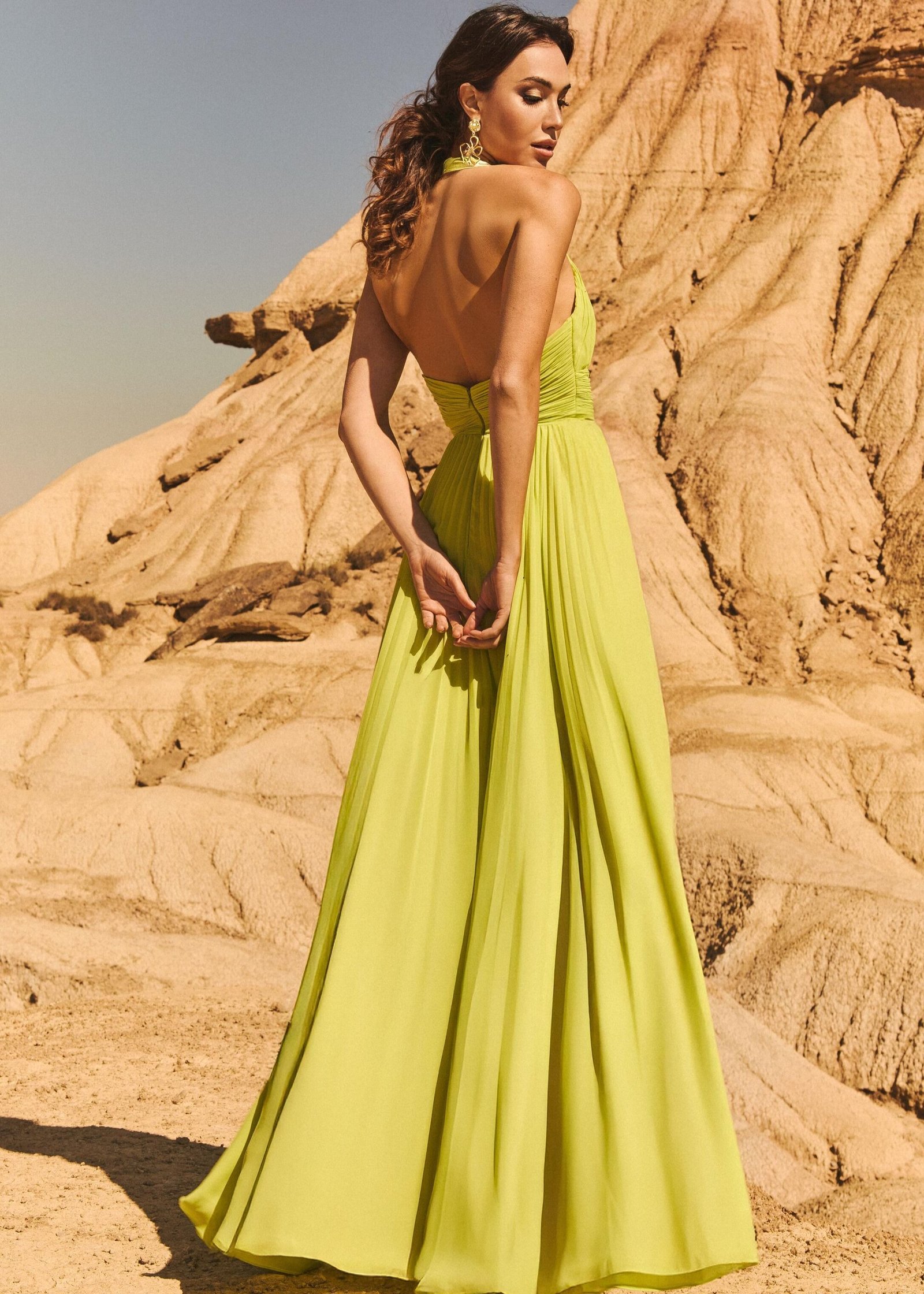 Vestido plissado X&M (86071)